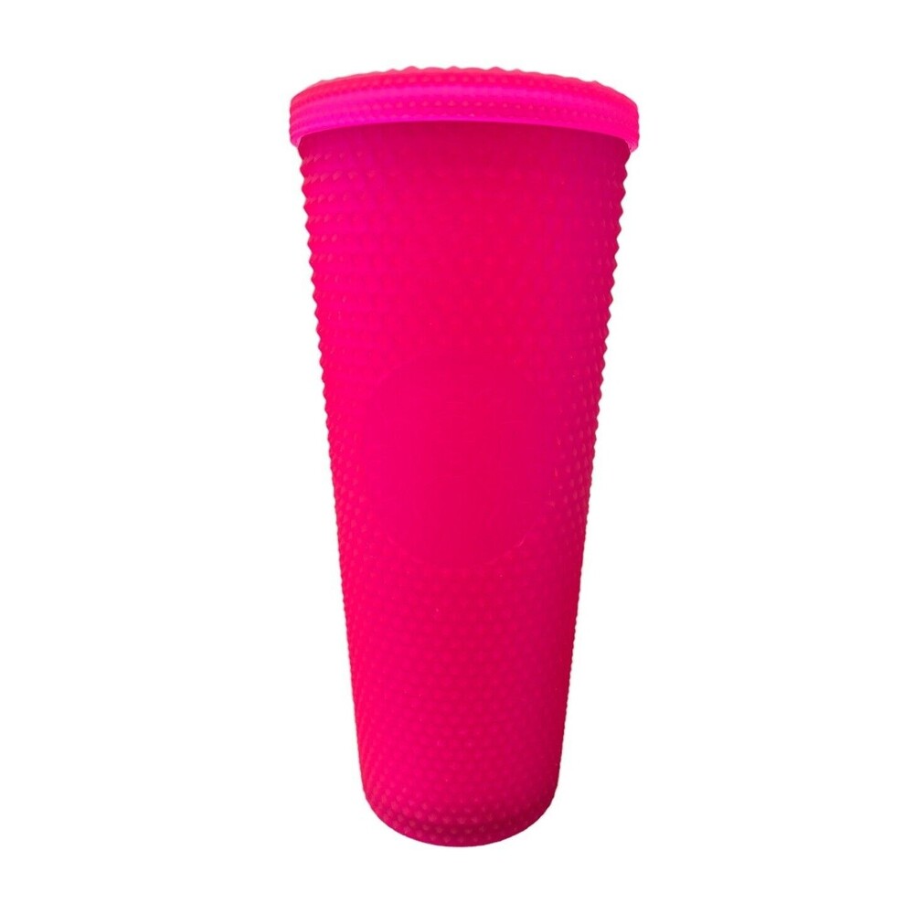 Starbucks‎ Venti Studded Hot Pink Matte Tumbler Summer 2021 No Straw